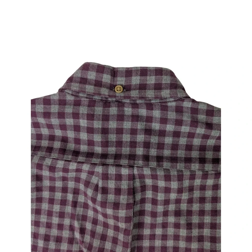 J. Crew‎ Purple Check Workshirt Chest Pocket L/S Button Shirt Men's Size Medium